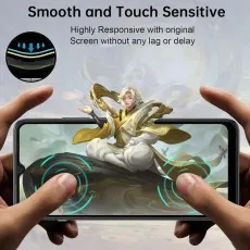 Realme 5 display protected by a privacy screen, blocking unwanted viewers.