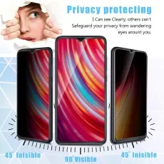 Privacy screen demo visible at 90°, invisible at 45°. Protects your screen