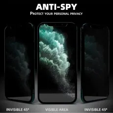 Anti-spy screen demo on Oppo. Visible head-on, dark at 45-degree angles