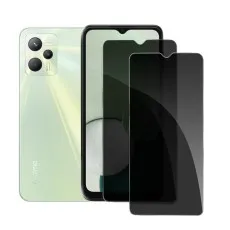 Realme C35 for 2 Pack Privacy Tempered Glass Screen Protector.