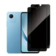 2 Pack Privacy Tempered Glass Screen Protector For Realme C30s.