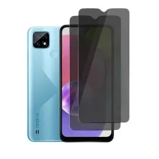 Realme C21 For 2 Pack Privacy Tempered Glass Screen Protector