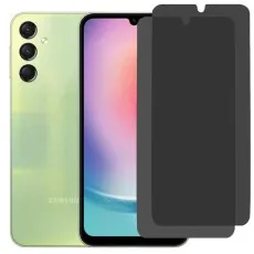 Samsung Galaxy A24 4G phone with two privacy screen protectors