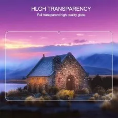 High transparency tempered glass screen protector for Samsung Galaxy Tab A9 8.7, displaying vivid image quality