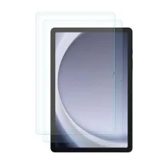 Samsung Galaxy Tab A9 8.7 with two clear tempered glass screen protectors layered on top