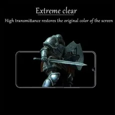 Knight image on phone, promoting Extreme clear screen protector