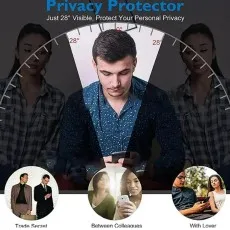 Privacy screen 28° visible angle, protecting personal privacy in various social settings