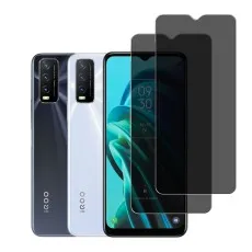 2 Pack Privacy Tempered Glass Screen Prtoector For Vivo IQOO U1X.