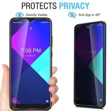 Vivo U3 showing direct visibility and side anti-spy privacy protection effect.