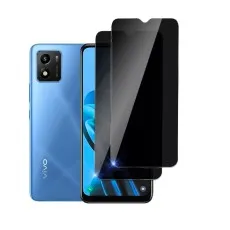 2 Pack Privacy Tempered Glass Screen Protector For Vivo Y01.