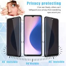 Vivo Y20S displaying full visibility at 90 degrees and hidden view at 45 degrees.