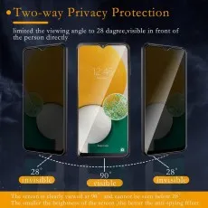 Vivo Y31 privacy screen two-way protection limits viewing to 90 degrees.