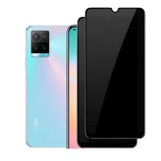 2 Pack Privacy Tempered Glass Screen Protector For vivo Y33s 5G.