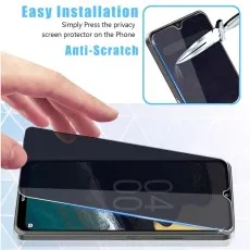 Close-up of Vivo Y51 privacy screen resistant to sharp object scratches.