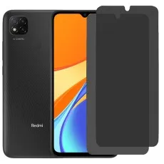 Xiaomi Redmi 9C smartphone with two privacy screen protectors