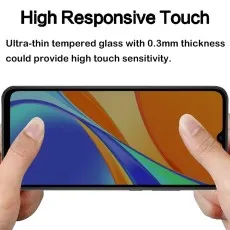 Hands hold a smartphone horizontally, emphasizing High Responsive Touch of its ultra-thin screen