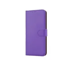 Purple leather wallet phone case for Samsung Galaxy S21 Plus with magnetic flip design and card slots