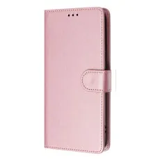 Pink Motorola Moto G54 5G wallet case with RFID blocking and PU leather flip cover, shown closed from the front