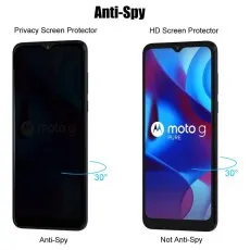 Privacy screen protector versus a clear HD screen protector on Huawei P60 Pro.