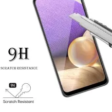 9H hardness screen protector resists scratches with a utility knife test for LG K61.