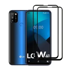 LG W41 smartphone with sleek design and included display screen protectors.