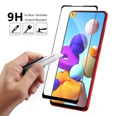 9H hardness screen protector resists scratches with a utility knife test for LG W41.