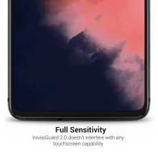 Close-up of phone screen demonstrating full sensitivity with Inivisi Guard 2.0 screen protector
