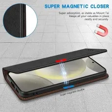 Samsung Galaxy S23 FE Wallet Case with Strong Magnetic Closure – Secure Folio Flip Cover for Extra Protection