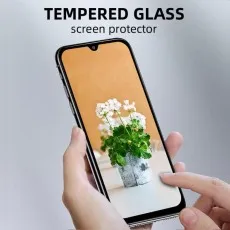 Alcatel 3 (2019) phone with 9D tempered glass screen protector.