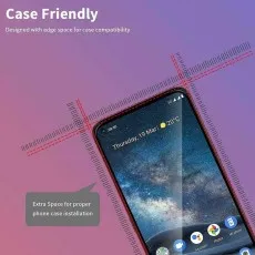 Nokia 4.2 9D screen protector allows full case compatibility.