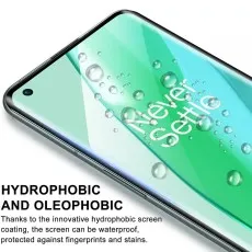 OnePlus Nord 2 5G with hydrophobic and oleophobic tempered glass.