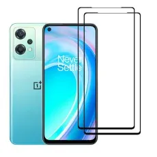 Two clear 9D tempered glass shields designed for OnePlus Nord CE 2 5G.