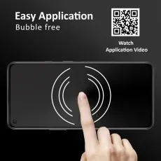 Bubble-free 9D tempered glass application for OnePlus Nord CE 2 5G.