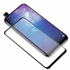 A phone with a transparent screen protector hovering above it