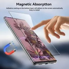 Google Pixel 8 Pro 9D screen protector with magnetic bond.