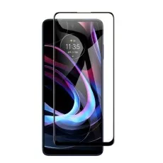 A 9D tempered glass screen protector next to a smartphone