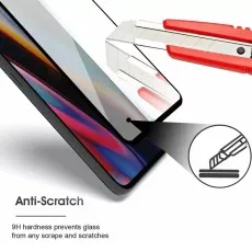 Anti-scratch 9H hardness glass protector prevents scrapes from sharp objects on phone screen