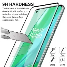 OnePlus 10R tempered glass with 9H hardness.