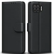 Shockproof leather wallet case for oppo F17 pro