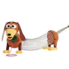 Classic Disney Pixar Slinky Dog figure with big eyes, floppy ears, and an extended spring.