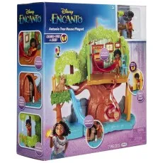 The front of the Encanto Antonio Tree House Playset box, showing the toy's features and included pieces.