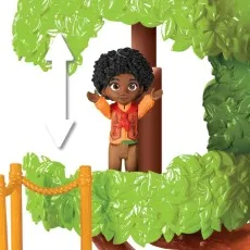 A detailed view of Antonio's figure from the Encanto playset, standing on a movable lift platform.