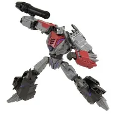 A Megatron toy from Transformers War for Cybertron, in a dynamic battle pose.
