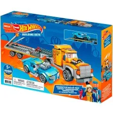 A Mega Hot Wheels Building Sets Twinduction Hauler Pack box, with an image of the truck and car.