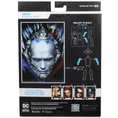The back of a Robin action figure box, showing a picture of Mr. Freeze and Collect to Build instructions.