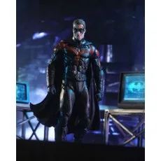 The Robin figure from Batman Arkham City stands in a dark setting, ready for action.