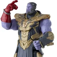 The Marvel Legends Thanos figure from Avengers Endgame, with a gray beard and the Infinity Gauntlet.