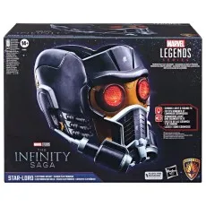 A front-view of the box for the Marvel Legends Star-Lord Electronic Helmet