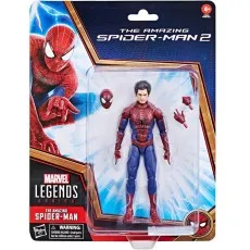 A Hasbro Marvel Legends action figure of Spider-Man from the movie, with alternate hands and an unmasked head.