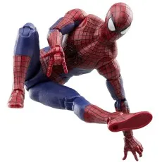 The Amazing Spider-Man action figure, with a masked head, posed mid-air as if swinging.